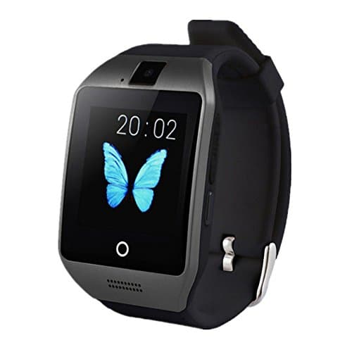 Wristel Bluetooth 1.54 inch HD Touch Screen Smart Watch Phone with Built In 8GB and Camera Support SIM Card TF Card for Android Samsung Galaxy Note,Nexus,Htc,Sony and iPhone-Black