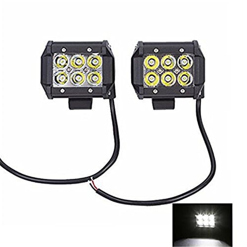2Pcs 18W Cree Spot beam offroad Led Light bar Driving Lights Waterproof for ATV Tractor Truck Car SUV Jeep Boat
