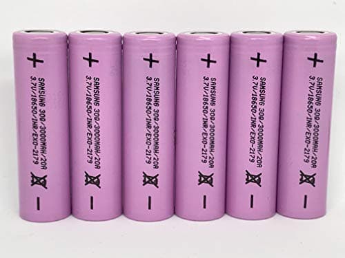 Samsung 30Q 15A 3000mAh Battery Includes Storage Case - COMPLIANT VERSION (6 Batteries)