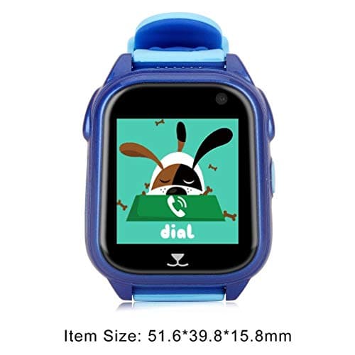M06 Deep Waterproof 1.44-Inch HD Touch Screen GPS Locator Watch Alarm Clock(Color:Blue)