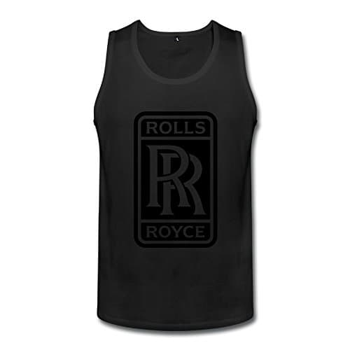Man's Rolls Royce Logo Tank Top Black