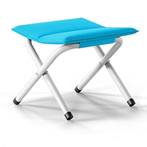 Folding Camp Stool Holds up to 220 LBS, Light and portable Rambler Stool Perfect Companion to Hiking Alone or with Friends,with Thickened Material,Light Blue