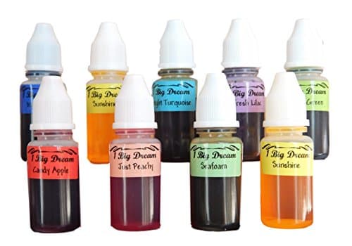 DYES FOR SOAP MAKING COLORANTS AND STORAGE BAG- 9 bottles of colors