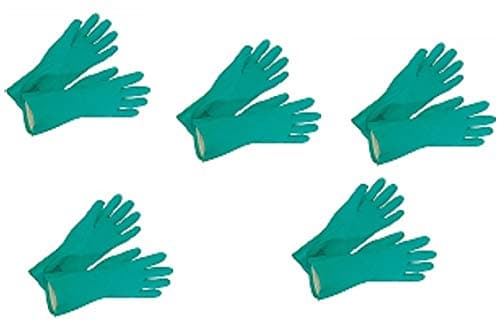 Surex Nitrile Rubber Hand Gloves (Green, Standard Size) -Pack of 5 Pairs
