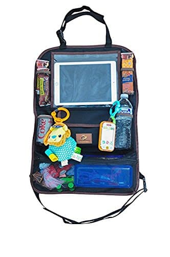 Car Back Seat Organizer Multi-Pocket Travel Storage With Touch Screen iPad Tablet Books Magazines Toys Holder