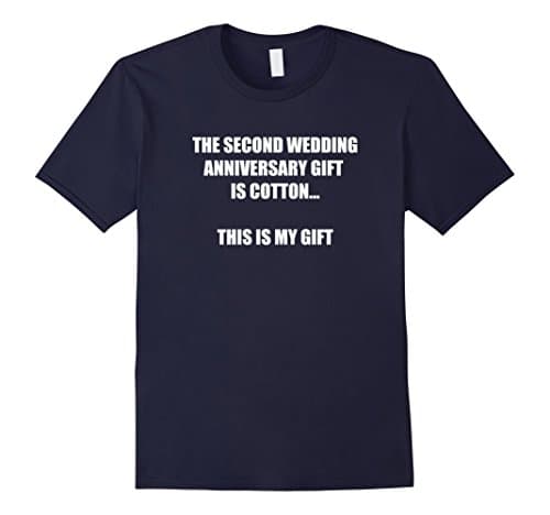 Men's the Second Wedding Anniversary Gift Is Cotton For Him &amp; Her Small Navy