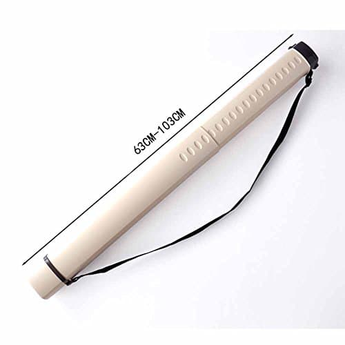 Square(prevent slipping) Thicker Universal Document tube, Art Poster Telescoping Tube, Expandable Carrying Case 24.3"-40" (beige)