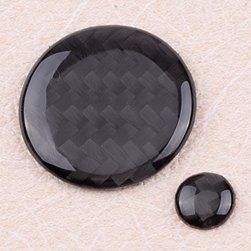 2pcs Black Carbon Fiber Car Interior Multimedia Key Button Cover Decor Control Trim Fit for Mazda 3 6 CX-5 CX-9