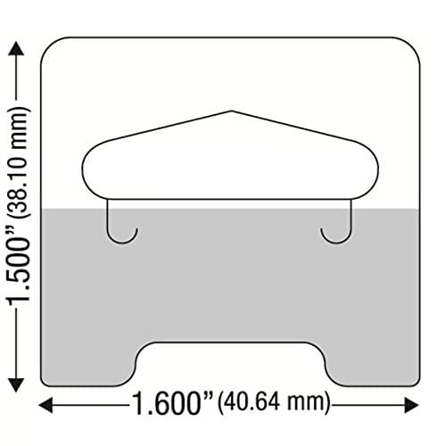 400 Clear Self Adhesive Medium Duty Slot Hang Tab Tags 14Oz Limit Retail Hangers