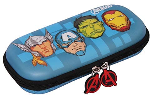 H M International Disney and Marvel Licensed 3D Character Embossed EVA Jumbo Avengers Face Hard Pencil Case