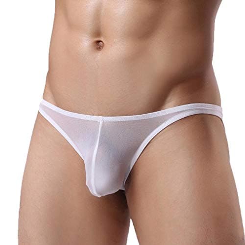 Under Warming Sche Men's Warming Shorts Transparent Nylon Under Men's Festive Clothing Shorts Underpants Perspective Pouch Soft Briefs