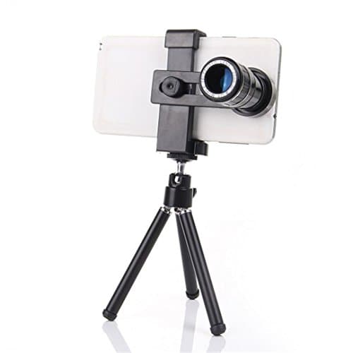 Universal Camera Lens, Professional HD 12X Optical Zoom Telescope Camera Lens F20mm Angle of View:70° With Tripod for iPhone Samsung Galaxy LG HTC Sony Android &amp; Most Smartphones (Plastic)