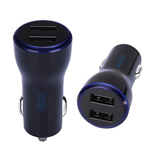 [2 PACK] Fast Car Charger, 4.8A Quick Charge ,Dual Smart USB Port for Mobile Device, iPhone 8, 7 ,7 Plus, 6, 6s, 6s Pluse, SE, 5s, Samsung Galaxy S8 8+ S7 S6, S6 , Note 5 4 3, Nexus 7 6 HTC Motorola
