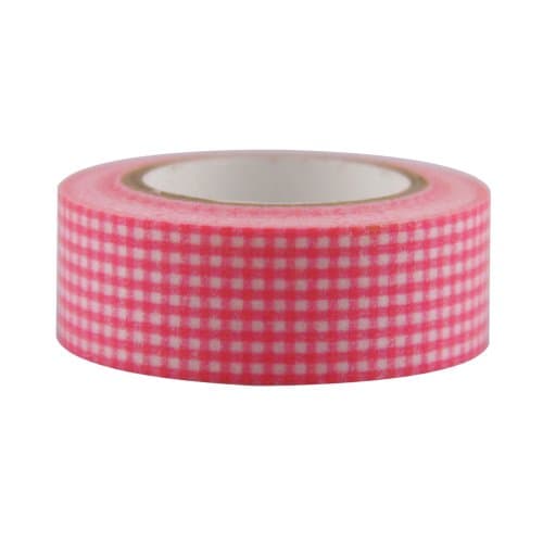Lychee Craft Washi Tape Hotpink Grid DIY Sticker
