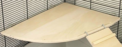 Bunk Giant 40,8 x 30.2 x 1.6 cm + WEGA 44.2 x 12.4 x 1.6 cm Ladder Ramp Accessories Cakestand Set Wood – Cage Accessories Seat + Ladder Bundle Rodents Rodent Cage for Hamsters, Guinea Pigs, etc.