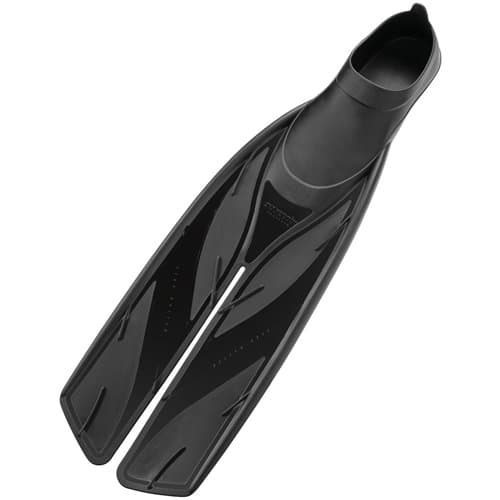Atomic Aquatics Split Full Foot Fins (Black, Men 6-7, Women 7-8)