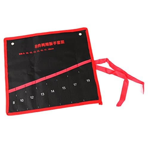 ULKEME Pockets Canvas Spanner Wrench Tool Roll Up Storage Bags Organizer Pouches Case