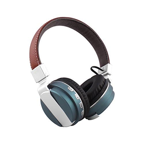Alltrum Foldable Over-Ear Wireless Headphone,Built-in Mic, Stereo Sound,Lightweight,Comfortable Wearing Feeling,Noise Reduction,SD Card,Wired Modes for Phone / PC / Tablets, Lake Blue