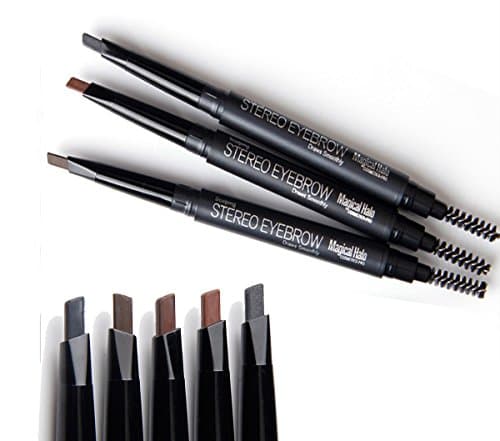 Waterproof Eyebrow Pencil Long Lasting Brow Brush Long Refill Durable Eyebrow Makeup Cosmetic Tool (04 light brown)