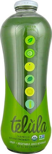 Telula Organic Green Zing Fruit plus Vegetable Juice -- 32 fl oz - 2PC