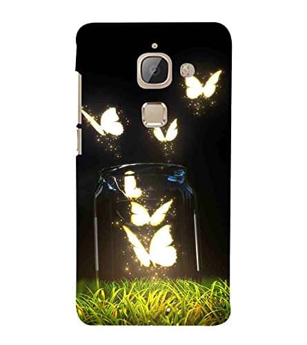 For LeEco Le Max 2 :: LeTV Max 2 beautiful butterfly, butterfly, glass, bottle, abstract butterfly Designer Printed High Quality Smooth Matte Protective Mobile Case Back Pouch Cover by APEX