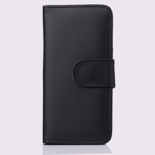 iPhone 6 Real Leather Case,Vintage Wallet Case,ID Credit Card Slots, Design for iPhone 6/6s,4.7 Inch Black