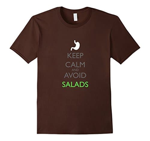 Men's Keep Calm and Avoid Salads - Gastroparesis Tee Small Brown