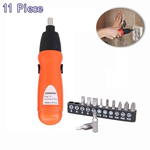 YOSIL Mini Precision Cordless Screwdriver Electric Drill Screwdriver 11-Piece Bit Kit
