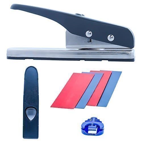 DIY Guitar Pick Punch Tool Kit - You Can Easily Make Your Own Guitar Plectrum Picks With Our Guitar Pick Maker - Great Gift for Guitarist 4 FREE Pick Sheets and 1 Pick Holder Included