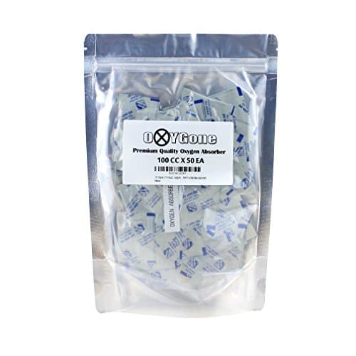 (50 Packs) Premium Oxygen Absorbers 100 CC - ISO 9001 Certified Facility Manufactured