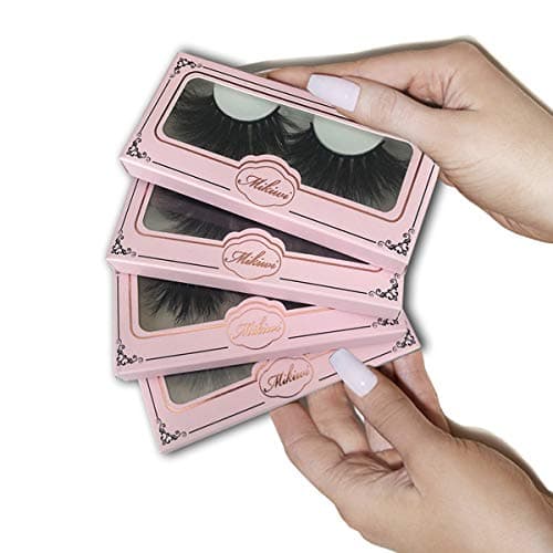 Mikiwi 4 Pack Lashes, 25mm Mink Lashes, 3D Mink Lashes, Mink Eyelashes, Dramatic Lashes, Luxury Makeup, 5D Mink Lashes.(4 pack)