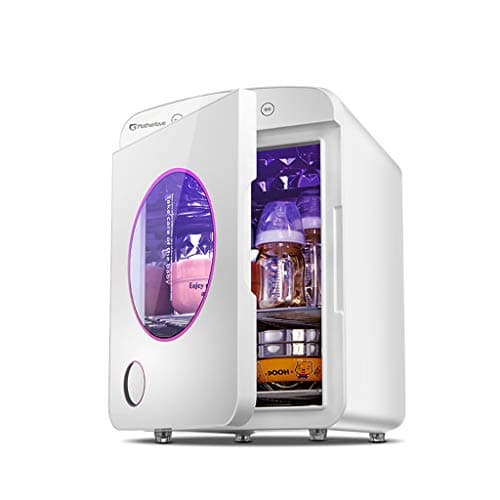 White Baby Bottle Sterilizer With Mirror Design, Multi-functional Baby Products Disinfection Cabinet, Rectangle UV Sterilization With Drying (Color : A)