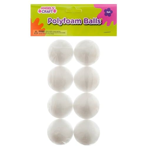 Angels Craft CRAFT FOAM BALL 2" 8PCS #DCS-2250 Pcs Per case : 48