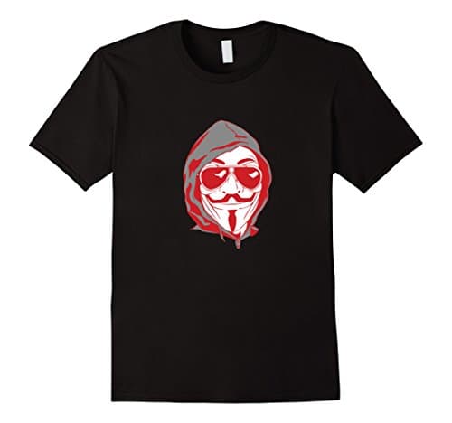 Mens We Are Anonymous Hacker T-Shirt Medium Black