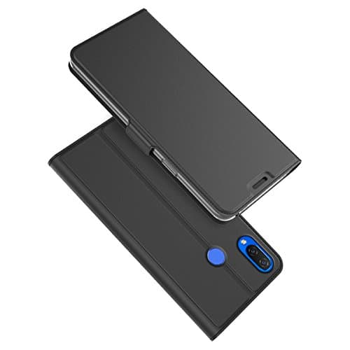 KALLOWLY Leather Case compatible with Huawei nova 3i,Premium Leather Stand/Cover/Wallet/Flip Case with [Card Slots] Ultra Slim [Magnetic Closure] Case Cover for Huawei nova 3i (Black)