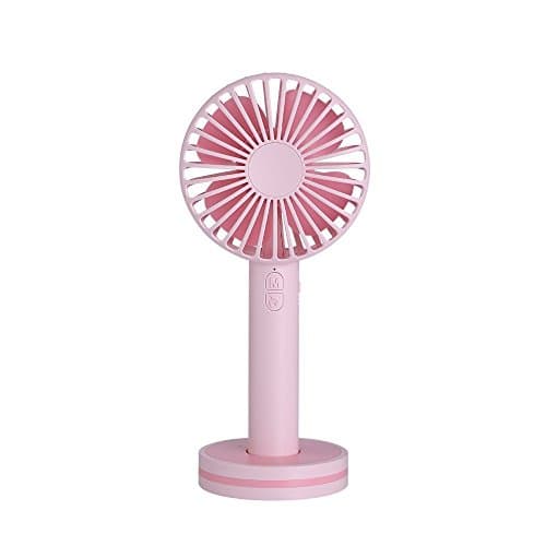 TOKI Mini Fan, Rechargeable USB Fan with Mirror, 3 Adjustable Wind Speed and Gust Pattern, Portable Handheld Fan for Home, Office, Dormitory, Sport, Travel and Outdoor Activities