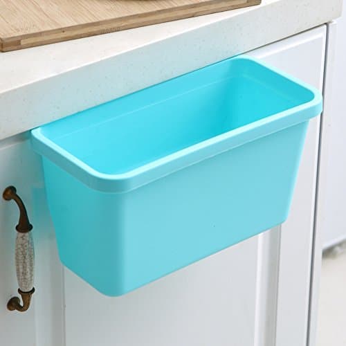 Kitchen waste bins,Plastic Cupboard door hanging type Debris pail Table Storage box-C