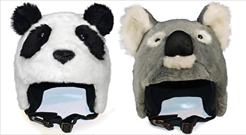 Fun Helmet Cover bundle ZeeZee the Panda And Kookie the Koala Bear (with Squeaker)