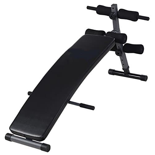 Inter Wealthys Adjustable Arc-Shaped Decline Sit up Bench Crunch Board Fitness Workout