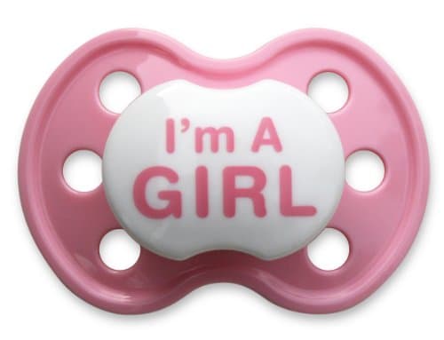 BooginHead Pacifier, I'm a Girl Light Pink