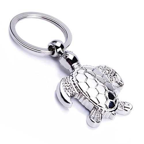 Kingru Cute Sea Turtle Model Keychain Novelty Key Ring Pendant Creative Key Chain for Gift (Turtle Shape)