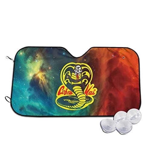 HBFF Cobra Kai Karate Dojo Windshield Sun Shade ~Universal Fit Car Sun Shade,Keep Your Vehicle Cool ~2 Sizes