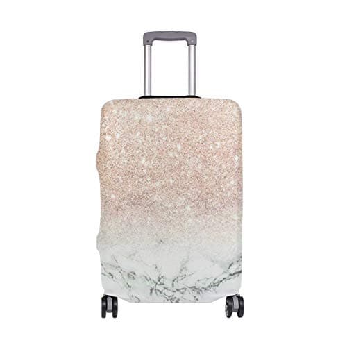 Rose Gold Marble Luggage Covers Suitcase Protector Jacket Dust-proof Anti-thief Dust-proof Case Fits 18-32 Inch Luggage
