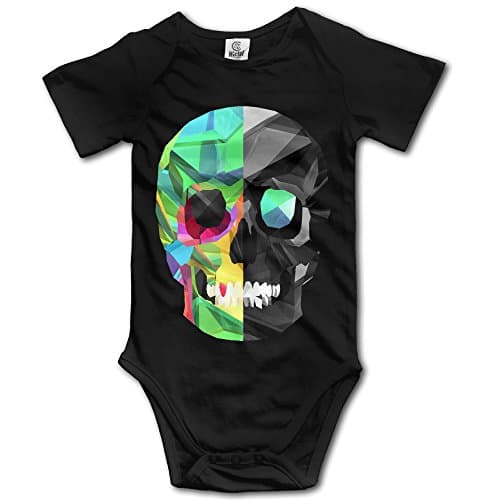 Unisex Baby Onesies Colored Geometric Skull