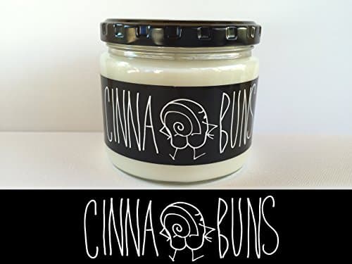 CINNABUNS - WitWicks 12oz Soy Container Candle - Funny Candle - Scented - Cinnamon Rolls - Handmade - Funny CHristmas Gift - Unique Christmas Gift