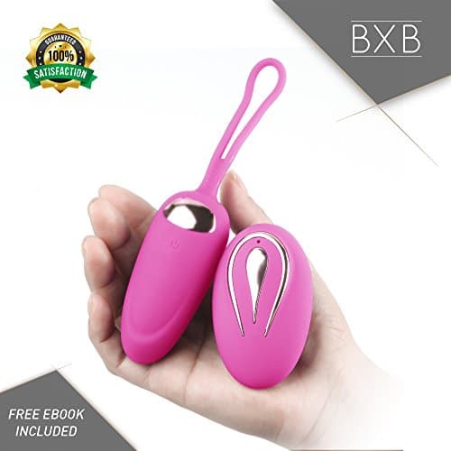 Egg Shaped Remote Controlled Bullet Massager by ShopBXB | 12 x Vibration Patterns | Portable | Waterproof | Rechargeable | Cordless | Hand-Held | Relax |Pain Relief | Neck, Back &amp; Thighs