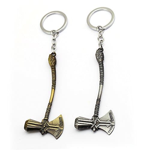 Thor Axe hammer Key Chain llaveros Infinity War Thor Stormbreaker bronze silver Keychain for men souvenir