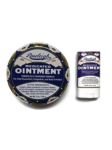 Rawleigh Natural Medicated Ointment and Chest Rub Set: 5 Oz. Tin &amp; Medicated Stick [1 of Each]