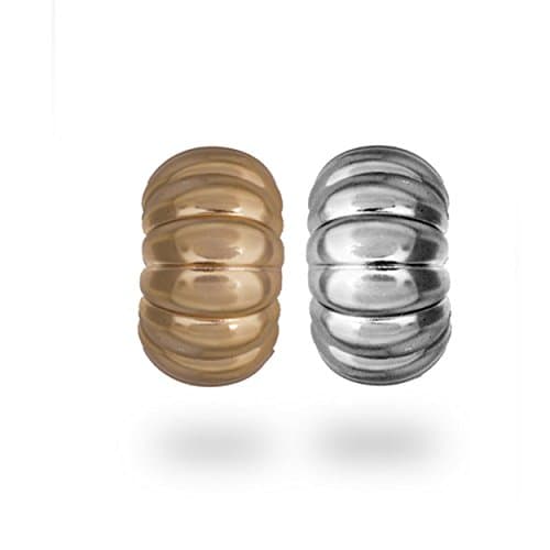 Gold Tone &amp; Silver Tone Square Classic Reversible Hugs