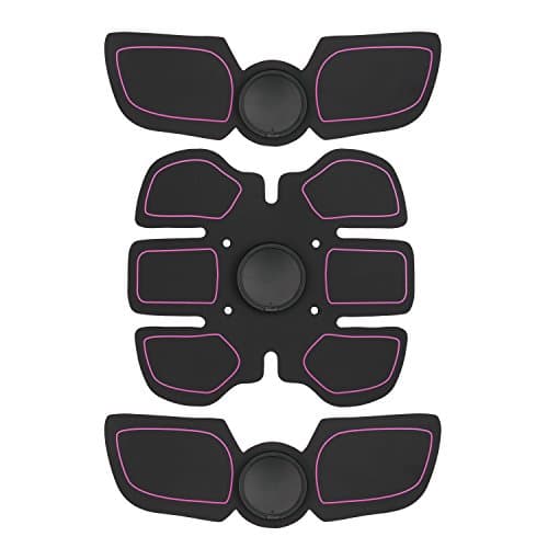 Ab Stimulator Ultimate Abs Stimulator Ab Belt- Muscle Toner Belt Ab Toner Wireless Fit for Men &amp; Women Home Office Workout Fitness Ab Trainer Muscle Toner (Black Pink)